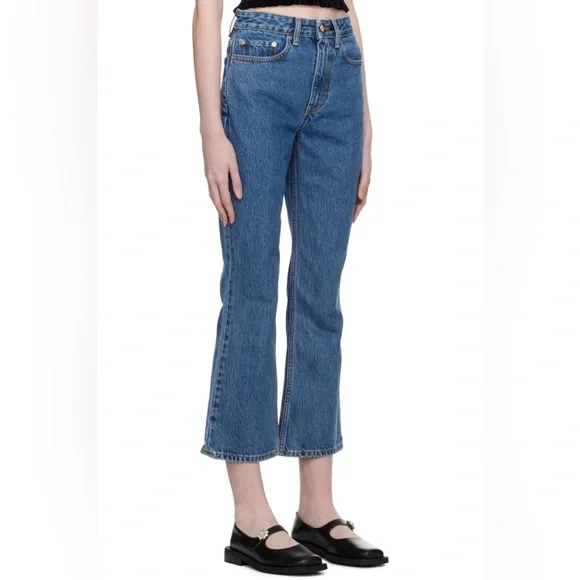 Ganni Blue Flare Women's Jeans - Picture 6 of 10